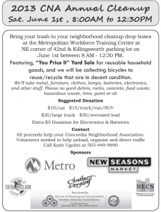 Cleanup happening Saturday June 1st, from 8:00 AM to 12:30 PM on NE 42nd and Killingsworth!!