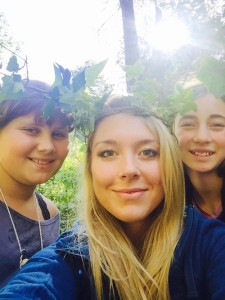 Faubion School teacher Gabrielle Quintana, center, with two students at an outdoor school program. Quintana recently raised around $1,100 for class room technology through social media and crowdfunding efforts. Submitted photo
