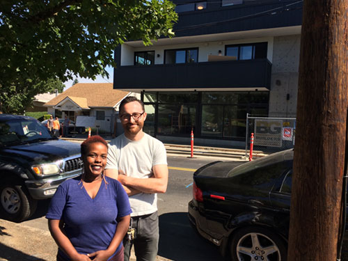 Theresia Munywoki, (com)motion manager, and Michael DeMarco