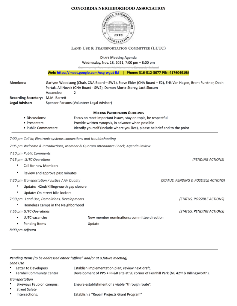 agenda